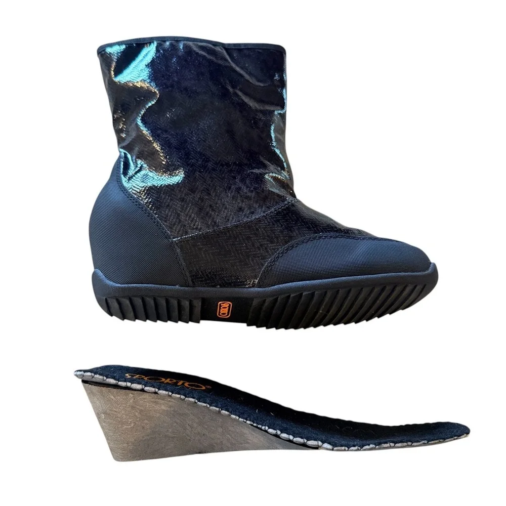 Sporto Boots‎ Y2K Vibe Festival Party Cozy Chic Statement Wedge Waterproof 8.5